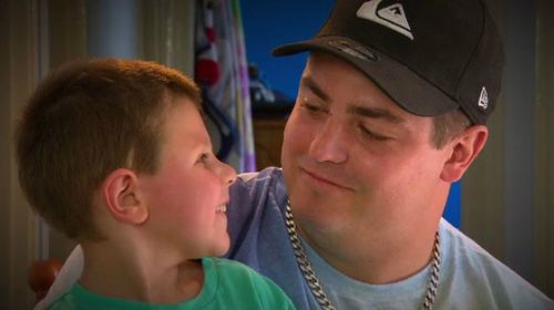 Coby, now 5-years-old, with dad Sean Walther. (A Current Affair)