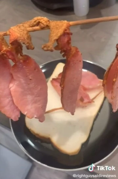 tiktok healthy bacon hack no fat oven viral video