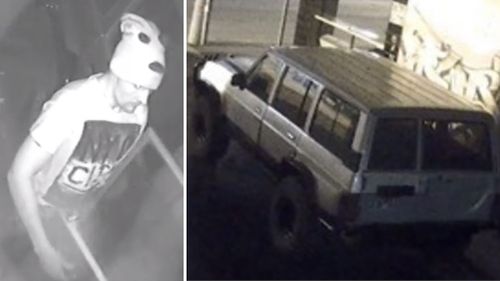 Police have released images of a man and a 4WD as they investigate the Richmond fire. (Victoria Police)