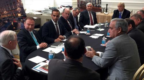 George Papadopoulos (third from left) in a meeting with Donald Trump. (Instagram)