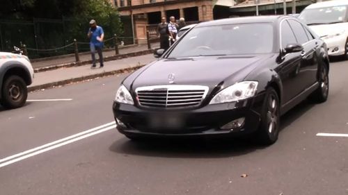 A hire car driver allegedly used his Mercedes to deliver drugs around Sydney. (9NEWS)