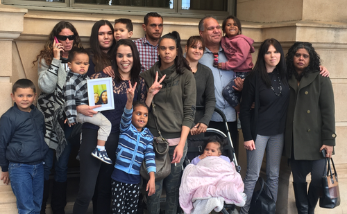 Harley Chester’s family outside court after sentencing. (9NEWS) 