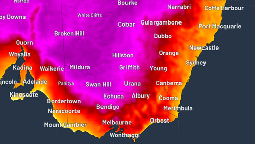 Parts of south-eastern Australia are set to swelter as temperatures rise this weekend and into early next week.﻿ Weatherzone reports inland areas could experience the most ﻿extreme heat and temperatures could reach as high as 47 degrees in some locations.