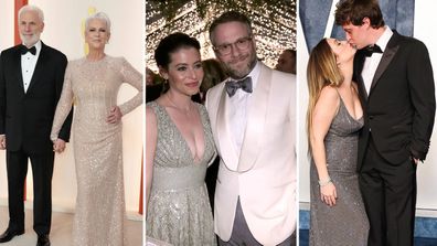 Christopher Guest and Jamie Lee Curtis, Lauren Miller and Seth Rogan, Billie Lourd and Austen Rydell at 2023 Oscars
