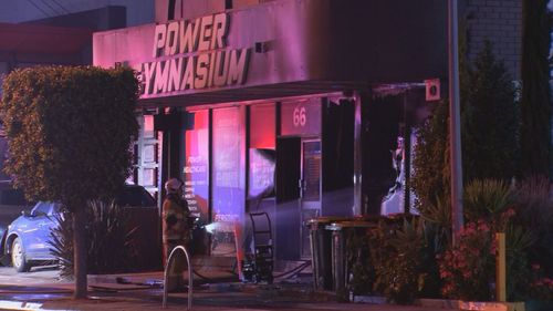 A gym in Melbourne's inner north was destroyed by fire early this morning. Crews responded at about 5am and immediately called for back-up to help fight the blaze at Power Gymnasium on Holmes St in Brunswick.