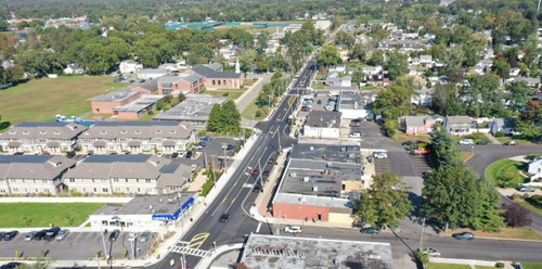 An aerial shot of Babylon in Long Island