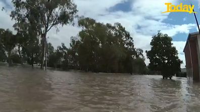 Hero cop Matt Owens helped save a young girl from raging floodwaters in Queensland's Darling Downs.