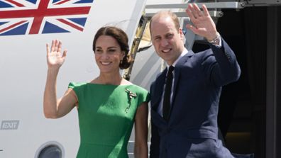 Kate and William arrival international trip