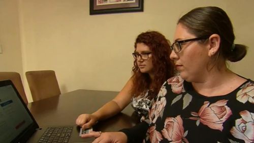 The girls' mother Amber De Bruin (inset) and stepmother Charmaine Keen have created a petition for a pedestrian crossing on Wellington Road. (9NEWS)
