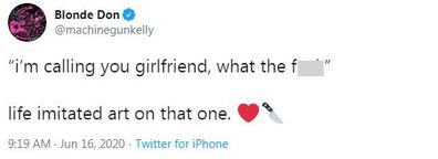 Megan Fox, Machine Gun Kelly, tweet