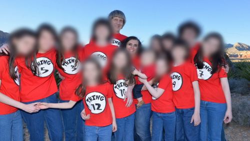 The Turpin's 13 children – ranging from two to 29 – were rescued on January 14 from their home in Perris. Picture: AAP.