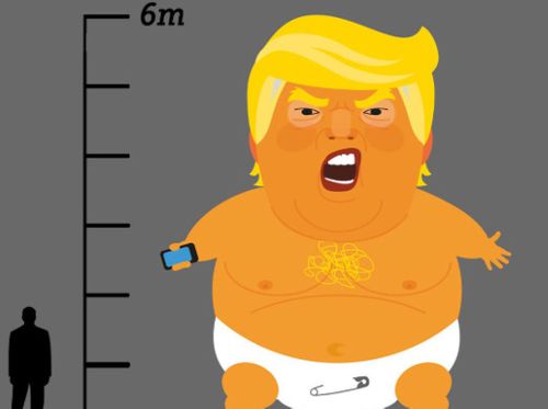 The mayor has given permission for the blimp to use Parliament Square Garden as a grounding point. Picture: Trump Baby UK
