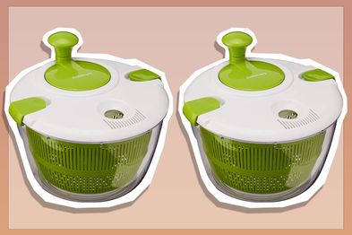 9PR: Cuisinart Salad Spinner, Green and White