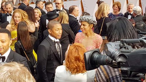 Singer-songwriter Pharrell Williams. (9NEWS/Ehsan Knopf)