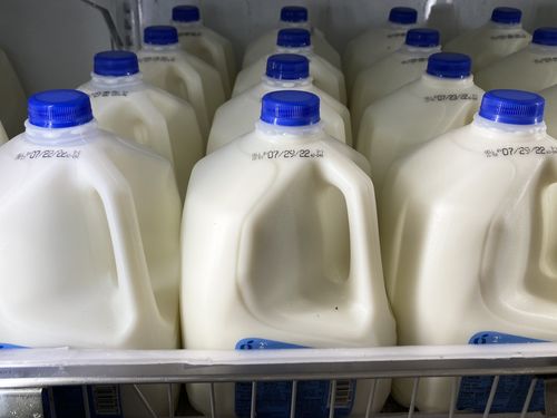 O leite é exibido no supermercado da Filadélfia, terça -feira, 12 de julho de 2022. 