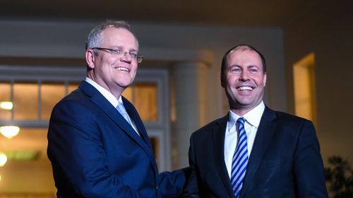 Prime Minister Scott Morrison and Deputy Leader Josh Frydenberg.