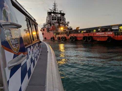 Australian Maritime Safety Authority (AMSA), their Joint Rescue Coordination Centre (JRCC) and the shipping vessel Mermaid Vision worked with Northern Territory Water Police. (NT Police)