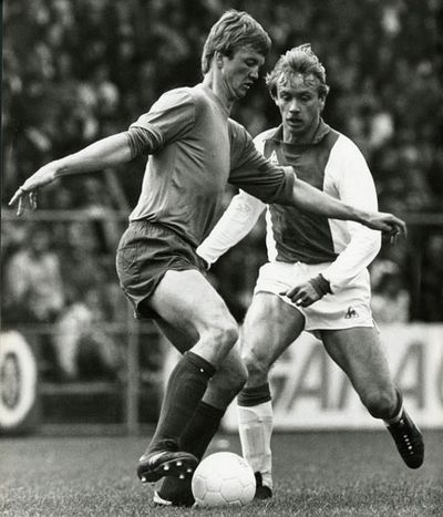 Van Gaal played midfield from 1972-87 in the Dutch league. (All photos Getty)
