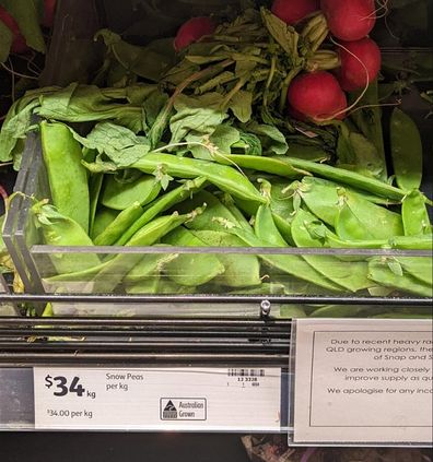 cost of snow peas melbourne