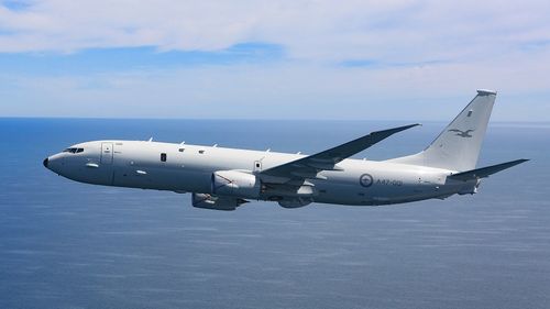 The Royal Australian Air Force’s first P-8A Poseidon fly’s down the St Vincent Gulf coastline near Adelaide in South Australia. *** Local Caption *** In an Australian first, a Neptune, Catalina, AP-3C Orion and P-8A Poseidon aircraft have flown over Adelaide together to mark the start of a new era for the Royal Australian Air Force. Representing four generations of aircraft flown by Number 11 Squadron, the aircraft have flown over Adelaide to celebrate the arrival of the first Royal Australian A