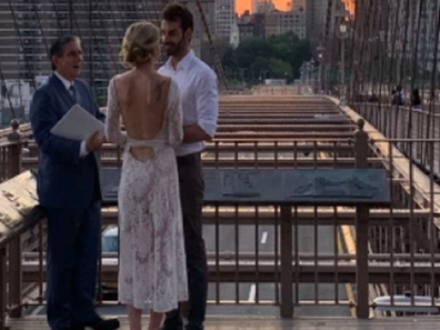 The couple took the opportunity to wed on the bridge during COVID on the Brooklyn Bridge in New York.