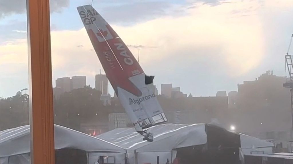 Flashback to disastrous storm that wiped out Sydney SailGP in 2023 as training cancelled on Sydney Harbour