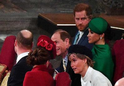 Royals seated Commonwealth Service