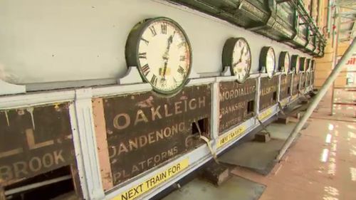 Restoration works have revealed signs from another era. (9NEWS)