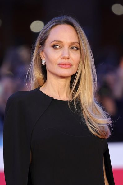 Angelina Jolie attends the "Couture" red carpet during the 20th Rome Film Festival at Auditorium Parco Della Musica on October 18, 2025 in Rome, Italy.