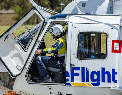 A CareFlight pilot in action