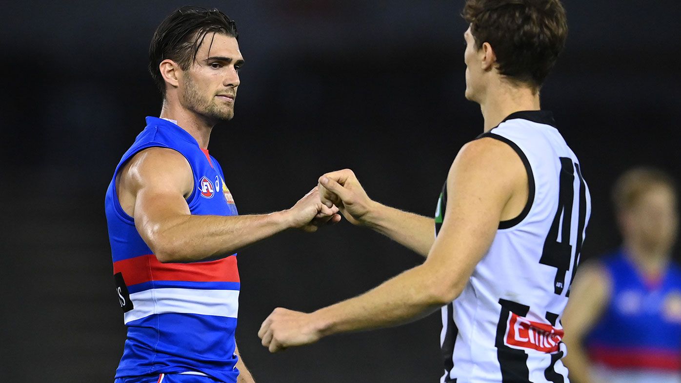 Bulldogs fall to the Magpies amid the AFL&#x27;s coronavirus protocol. (Getty)