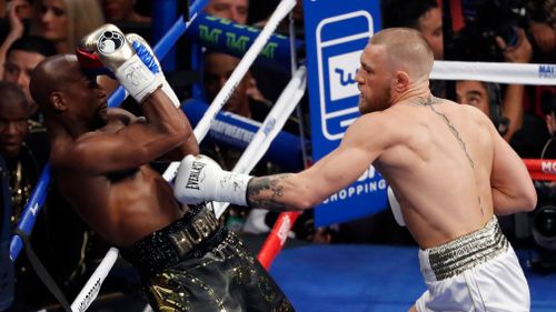 McGregor had the early ascendancy before Mayweather took control of the fight. (AAP)