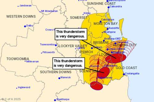 Tempestades supercélulas são possíveis esta tarde e noite.