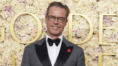 Guy Pearce arrives at the 82nd Golden Globes on Sunday, Jan. 5, 2025, at the Beverly Hilton in Beverly Hills, Calif. (Photo by Jordan Strauss/Invision/AP)