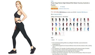 TSLA Women's Yoga Leggings, Mid/High Waisted Tummy Control Workout  Leggings, Ath