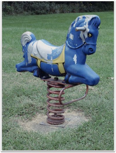 Metal rocking horse