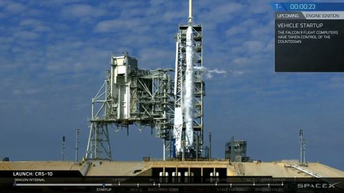 SpaceX aborts rocket launch after 'odd' engine behavior