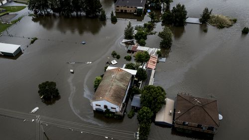 Heavy flooding in Pitt Town, north West of Sydney, NSW