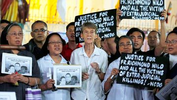 Fox has joined rallies against Duterte and his government, which has been criticized at home and abroad for waging a brutal war on illegal drugs that left thousands of mostly urban poor suspects dead and for stifling dissent. Image: AAP