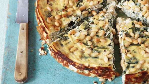 Anjum Anand's baked ricotta with chard