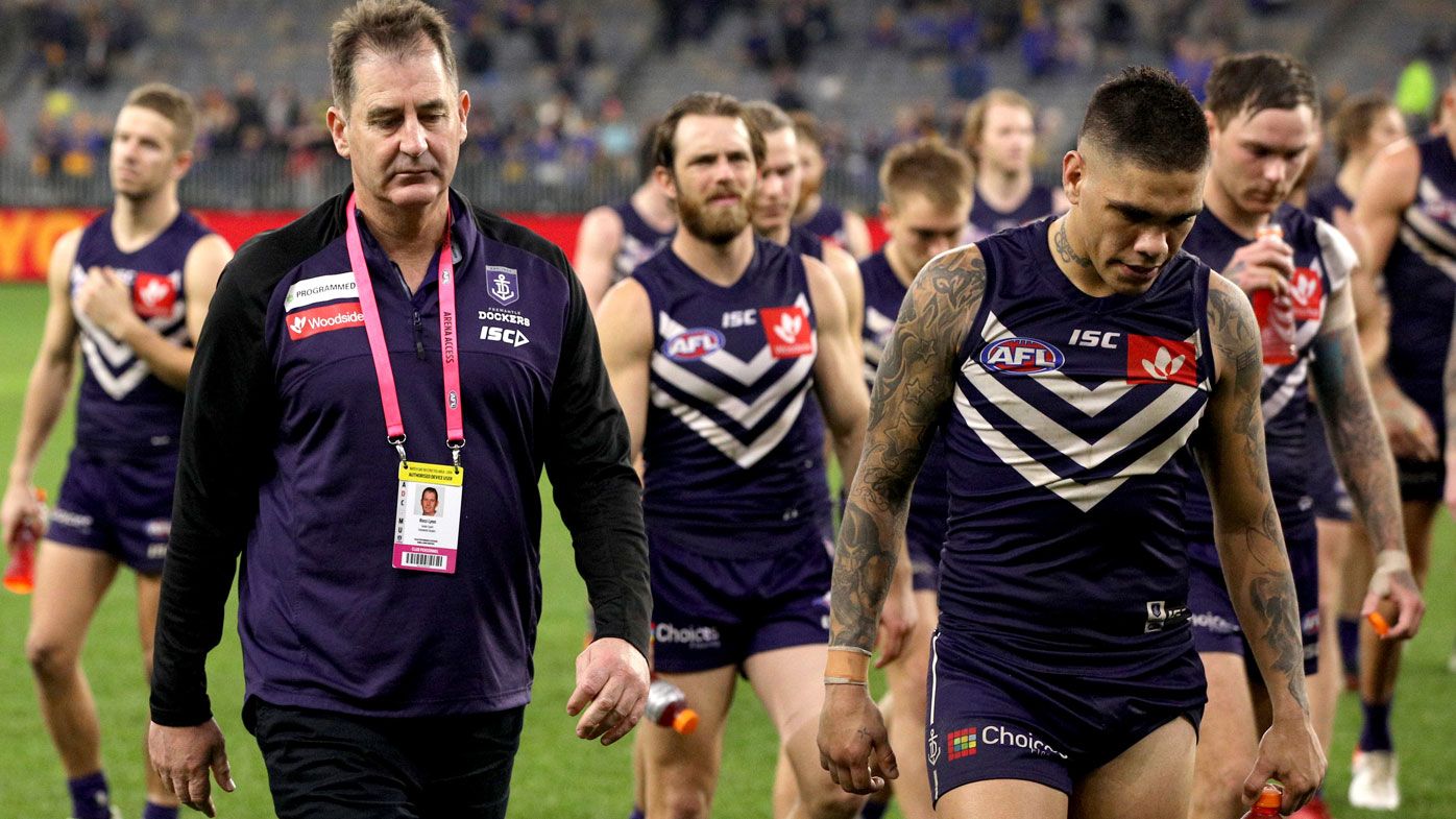  Under-fire coach Ross Lyon answers claims he's 'lost the Fremantle playing group'