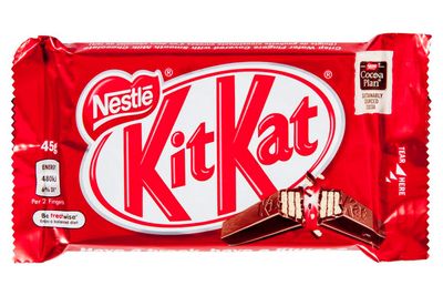KitKat 45g: about 5.5
teaspoons of sugar