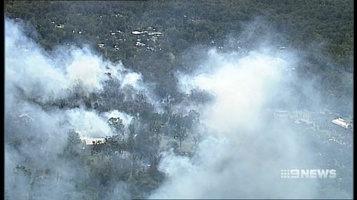 A number of caravans and sheds were destroyed.