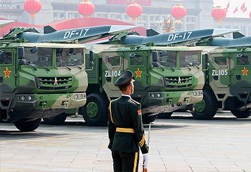 When was China's DF-ZF hypersonic glide vehicle first entered into service?