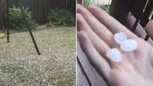 Fierce thunderstorms have brought heavy rain and hail to southeast Queensland.