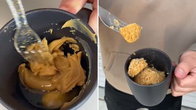 Microwave peanut butter mug cake on Instagram