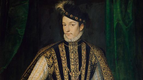 A portrait of French King Charles IX.