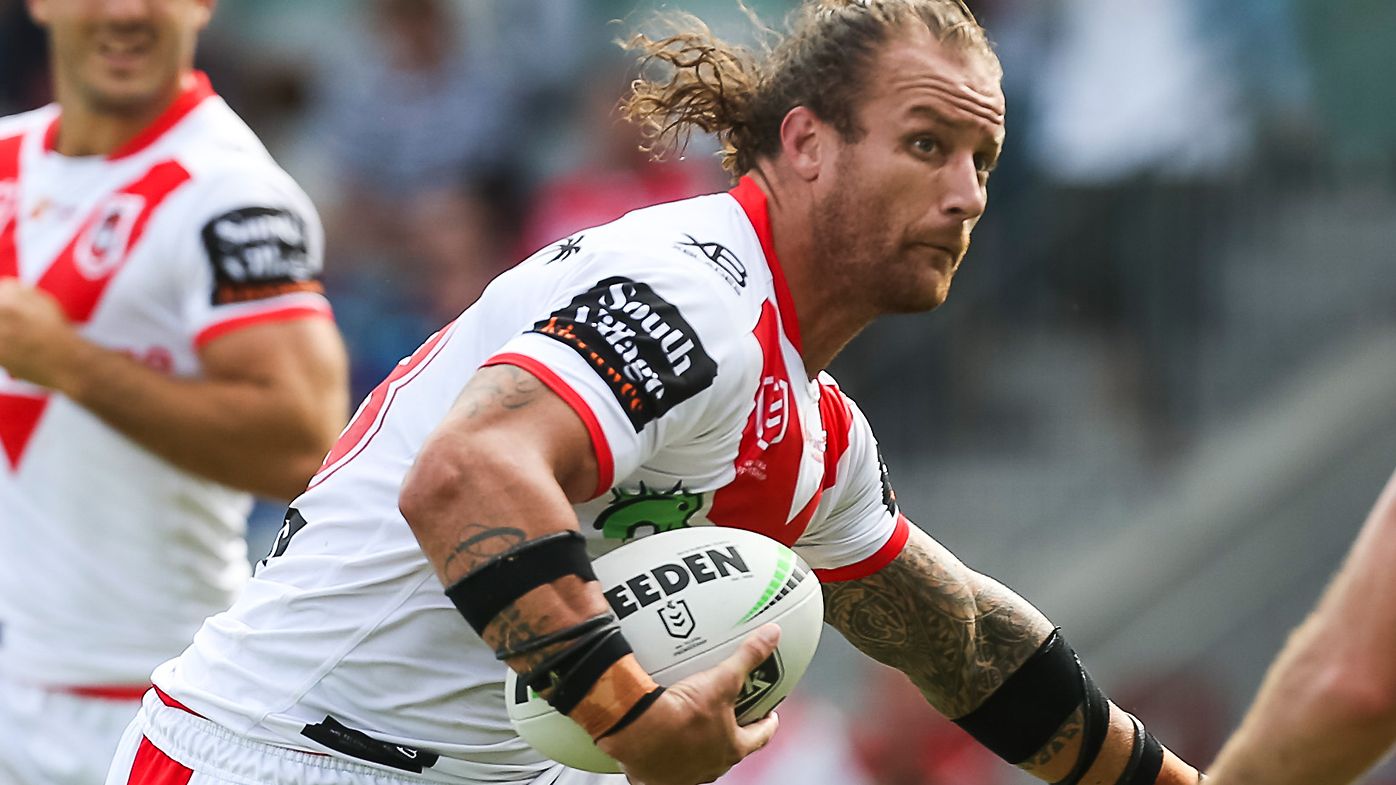 Korbin Sims with the St George Illawarra Dragons