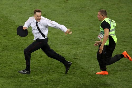 Mr Verzilov staged a brief pitch invasion during the soccer World Cup final in Moscow in July along with three women affiliated with Pussy Riot.