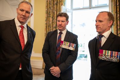 Australian attending the king coronation Corporal Daniel Keighran VC., centre.